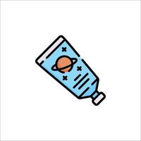 A tube of toothpaste with a planet on it vector