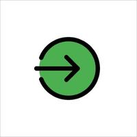 A green arrow pointing in a circle vector