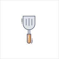 A flat icon of a spatula on a white background vector