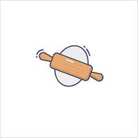 A rolling pin icon on a white background vector