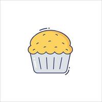 A muffin icon in a line style vector