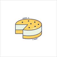 A slice of cake with a slice missing vector