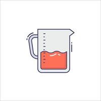 A pitcher with liquid in it on a white background vector