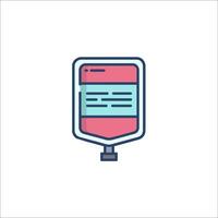 Blood bag icon illustration vector