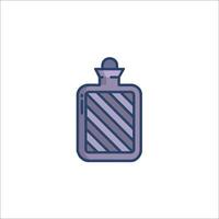 A bottle of perfume with a striped pattern vector