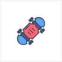 Skateboard icon illustration isolated on white background vector