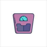 A purple and blue scale icon on a white background vector