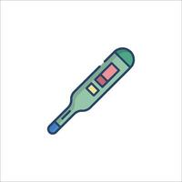 A thermometer icon on a white background vector