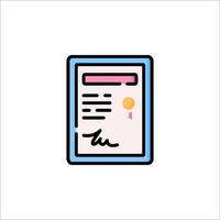 A document icon with a pen and paper vector