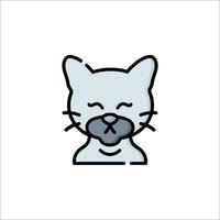 A cat with a nose on its face vector