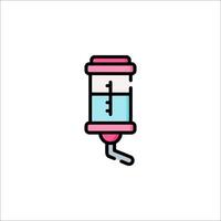 A syringe with a liquid in it on a white background vector