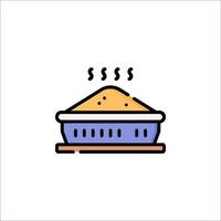 Pie icon on white background vector