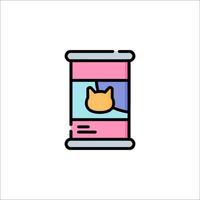A cat in a thread icon vector