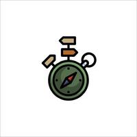 A compass icon with arrows pointing in different directions vector