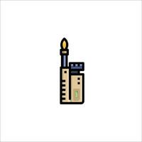 A small building with a candle on top vector