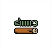 A rope and a stick icon on a white background vector