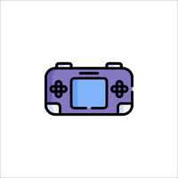A purple game controller icon on a white background vector