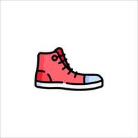 A red shoe icon on a white background vector