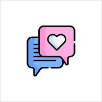 A speech bubble with a heart in it vector