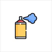 A spray can with a blue cloud on it vector