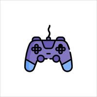 A purple game controller icon on a white background vector
