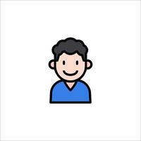 A man avatar icon on a white background vector
