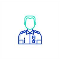 A man in uniform with a star on his chest vector