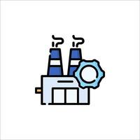 A factory with smoke coming out of the chimney vector