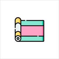 A roll of paper icon on a white background vector