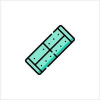 A green and blue bar of chocolate on a white background vector