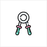 A pair of scissors with a key on top vector
