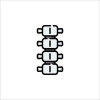 A stack of pipes on a white background vector