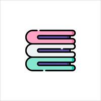 A stack of books icon vector