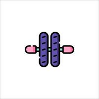 A pair of scissors with a purple handle vector