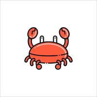 A cartoon crab on a white background vector