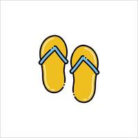 A pair of flip flops on a white background vector