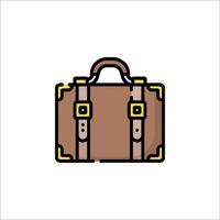 A suitcase icon on a white background vector