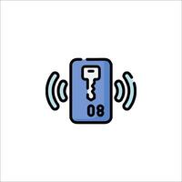 A phone with a key icon and a microphone vector