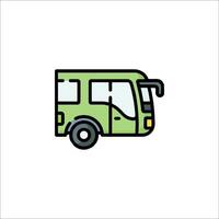 A bus icon on a white background vector