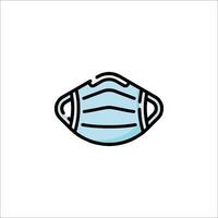 A medical mask icon on a white background vector