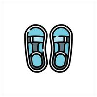 A pair of blue shoes on a white background vector