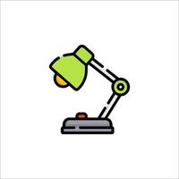 A lamp with a light on it vector