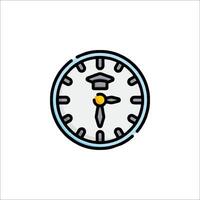 A clock icon on a white background vector