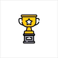 A trophy cup icon on a white background vector