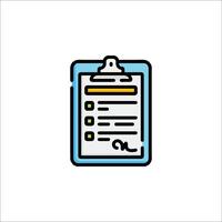 A clipboard with a check mark on it vector