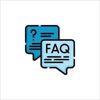Faq icon illustration vector