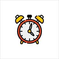 An alarm clock icon on a white background vector