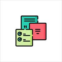 A colorful icon of a book with a check mark vector