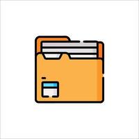 A folder icon with a credit card in it vector