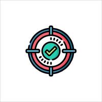 A check mark icon with a cross through it vector